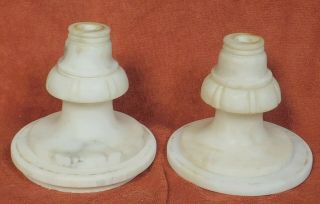 Pair Vintage Marble Fragment Statue Bases Socle Carved Italain Classical Antique