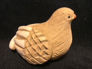 Vintage Artesania Rinconada Dove Hand Carved Clay Figurine