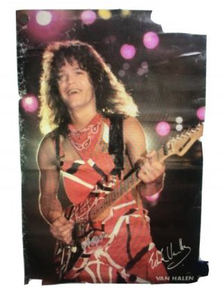 Vintage Eddie Van Halen Poster 1983 Poster Orig Never Opened 23x35? Zap 902