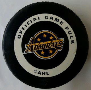 Norfolk Admirals Ahl Official Game Puck Inglasco Made In Canada Vintage Rare