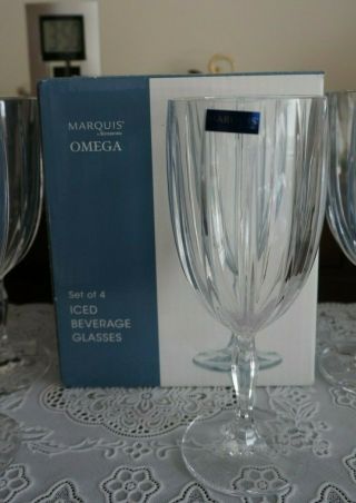 VINTAGE Marquis by Waterford Omega Set of 4 Iced Beverage Glasses,  Germany 2