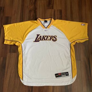 Vintage Nike Nba Los Angeles Lakers Warm Up Shooting Shirt Jersey Size Large