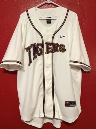 Vintage Lsu Tigers Nike Baseball Jersey Size Xxl