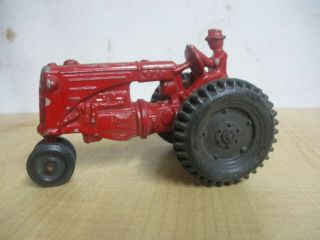 Vintage Mm Minneapolis Moline Red Metal Toy Farm Tractor Usa Estate Find