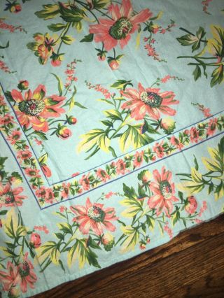 April Cornell Vintage Shabby Floras Aqua Tablecloth Table Runner Placemat Set