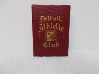 Detroit Athletic Club Playing Cards - Complete - - Old - Vintage