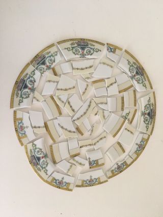 Broken China Mosaic Tiles Noritake Vintage 