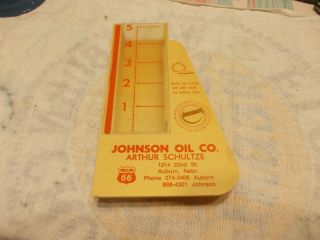 Vintage Plastic Advertising Phillips 66 Johnson Oil Company Auburn Ne Rain Gauge