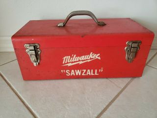 Vtg Milwaukee Sawzall Metal Case Only Box Toolbox Reciprocating Saw
