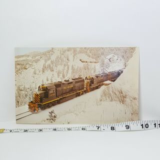 Denver Rio Grande Western Railroad Train Vintage Oversized Photo Card 2