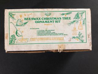 Vintage Beeswax Christmas Tree Ornament Kit,  6 Different Molds,  Instructions.