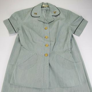 Vintage Vietnam Era U.  S.  Army Medical Corps Nurse Summer Green Pinstripe Uniform