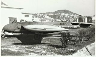 1963 Photograph Of A Dh Venom Of No 28 Squadron At Raf Kai - Tak