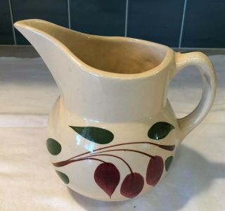 Vintage Watt Pottery Teardrop Redbud 15 Small Cream Pitcher 51/2 " Usa