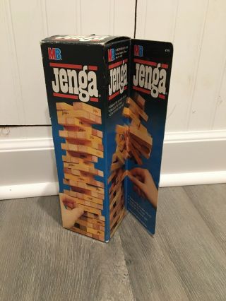 Vintage Jenga Milton Bradley Game 1986 Complete