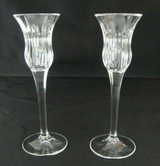 Mikasa Crystal Icicles Candlesticks Candle Holders Set/2 Pair Clear Germany Vtg