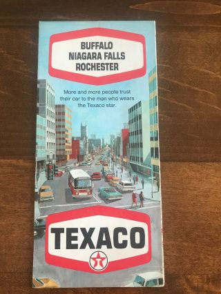 1970 Texaco Map Buffalo,  Niagara Falls,  Rochester York