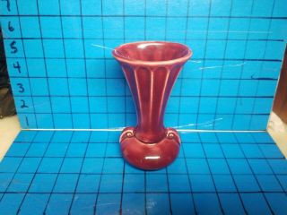 Vtg USA Pottery Maroon Burgundy Rose Colored 5.  5 