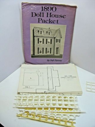 1890 Doll House Packet 1160 Craft Pattern By A.  Neely Hall Vintage Woodworking