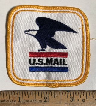 Vintage Us Mail Post Office Letter Carrier Patch Sew On Usps Bald Eagle