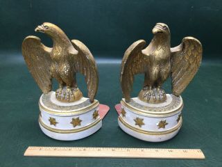 Vintage Borghese Bold Eagle Bookends Gold Gilt Bird Italian Italy