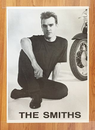 Vintage The Smiths Morrissey With Motorcycle Poster 25 " X 35.  5”