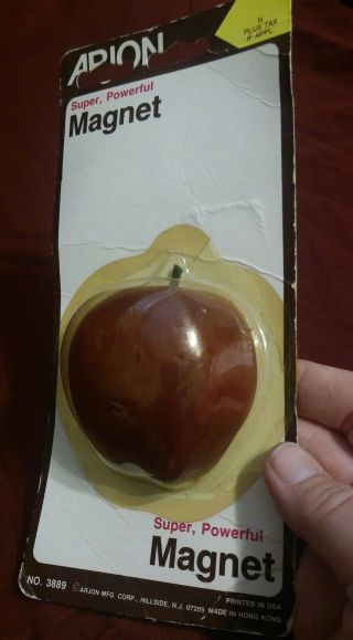 Arjon Vintage Fridge Magnet Apple Fake Food In Package