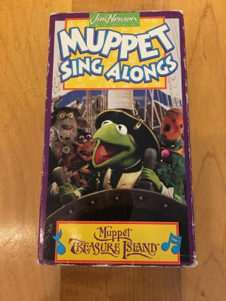 Muppet Sing Alongs Muppet Treasure Island Vintage Vhs 1996 Jim Henson Kermit 90s