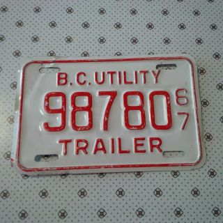 1967 British Columbia - Trailer - License Plate