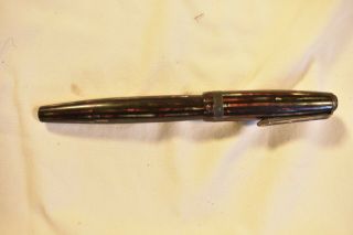 Vintage Parker Duofold Red White And Black Fountain Pen