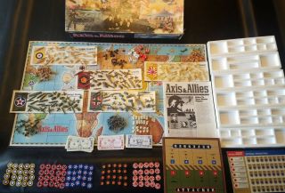 Vintage 1987 Gamemaster Series Axis & Allies Wwii Military Board Game
