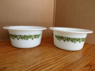 Vintage Pyrex Butter Tubs Containers 75 Set Of 2 Spring Blossom Crazy Daisy