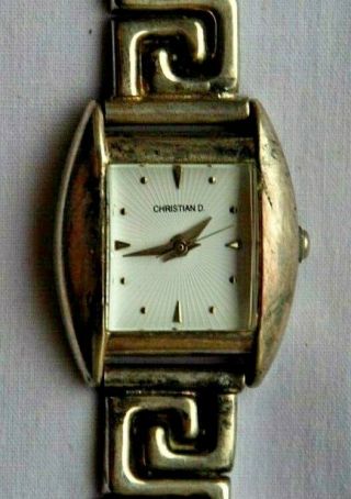 Vintage Christian Dior Women’s Wrist Watch.  925 Silver W Battery