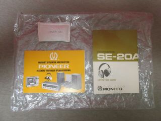 PIONEER SE - 20A VINTAGE STEREO HEADPHONES WITH CASE,  NOS 2