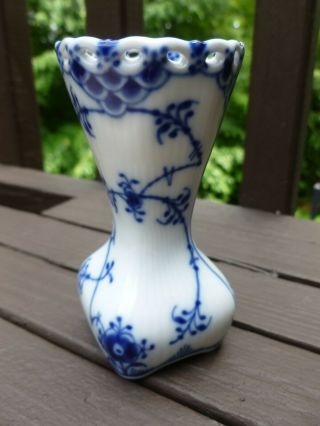 Vintage Royal Copenhagen Blue Fluted Full Lace Bud Vase - 1162 - Perfect