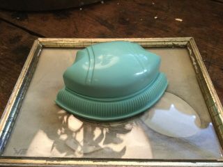 Antique Vintage Celluloid Ring Presentation Box Teal Color Made In Usa