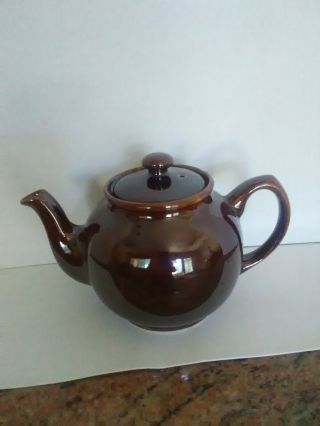 Vintage Sadler Iridescent Brown Betty 6 Cup Teapot Pottery Tea Made In England