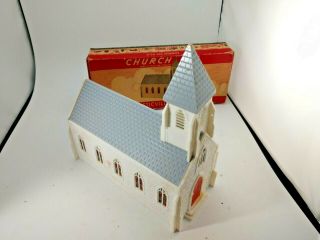 1952 Vintage Plasticville Church Kit Cc - 7 W/box Bachmann Bros