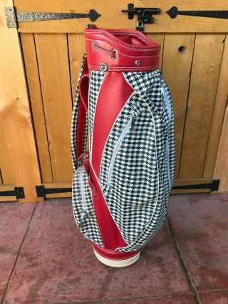 Vintage Burton Golf Bag With Club Covers Plaid