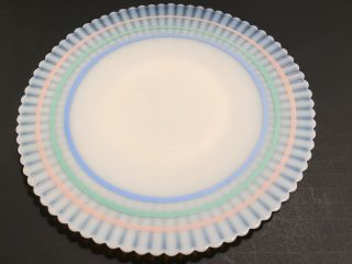 Vintage Macbeth Evans Petalware Monax Pastel Rings 10 & 7/8 " Salver Cake Plate