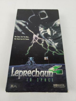 Vintage 1997 Leprechaun 4 In Space Vhs Horror Warwick Davis Collectible