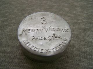 Vintage 3 Merry Widows Condoms Prophylactics Aluminum Tin