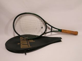 Vtg Prince Graphite Ii Mid Plus Tennis Racket W/ Case 14x18 4 3/8 Widebody