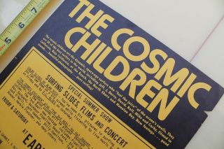 Hal Jepsen COSMIC CHILDREN Surf Film Vintage Movie Poster Handbill 3