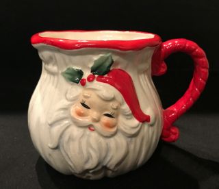 Vintage Josef Originals Porcelain Christmas Santa Coffee Mug Cup Porcelain