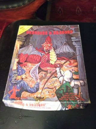 Vintage Dungeons & Dragons Basic Set 1001 In Blue Box 3rd Ed Tsr 1979
