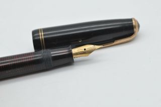 Lovely Rare Vintage Parker Vacumatic Fountain Pen Black With Ink Visible Section