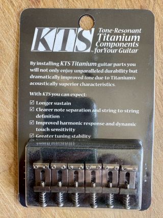Kts Pr - 11 Titanium Bridge Saddle Set For Strat.  Vintage Spacing,  Sustain