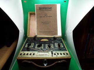 Vintage Supreme Instruments Corp.  Model 589 Tube & Battery Tester
