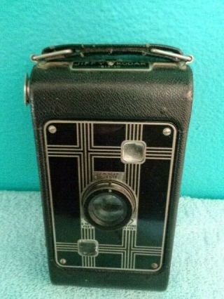 Vintage 1930s Jiffy Kodak Six - 20 Folding Bellows Camera With Twindar Lens